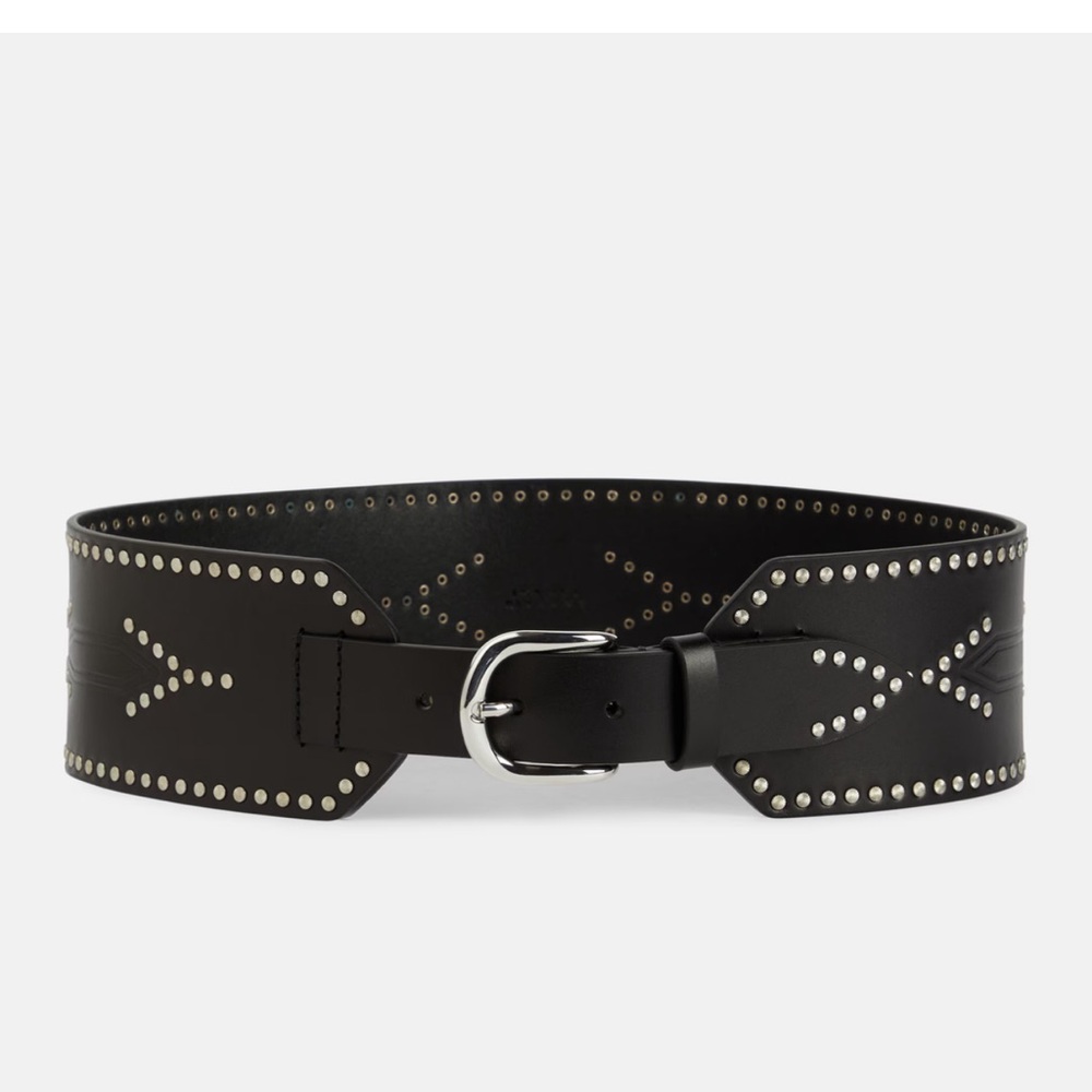 ISABEL MARANT TELMA WIDE STUDDED LEATHER BELT L/XL 90cm NWOT - Picture 16 of 16